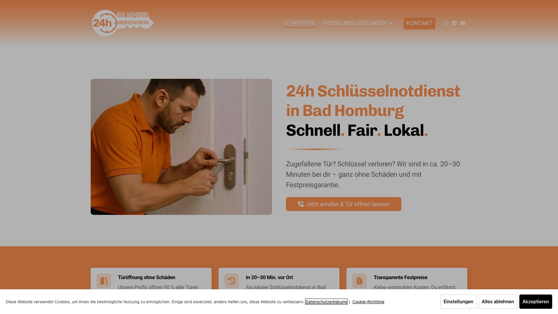 24h Schlüsselnotdienst Bad Homburg - Schnell, Fair, Lokal